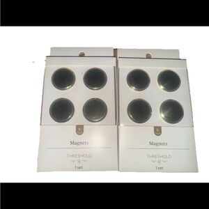 NEW~~2 Pack Threshold Round Metal Soft Gold Magnets 6 Piece
